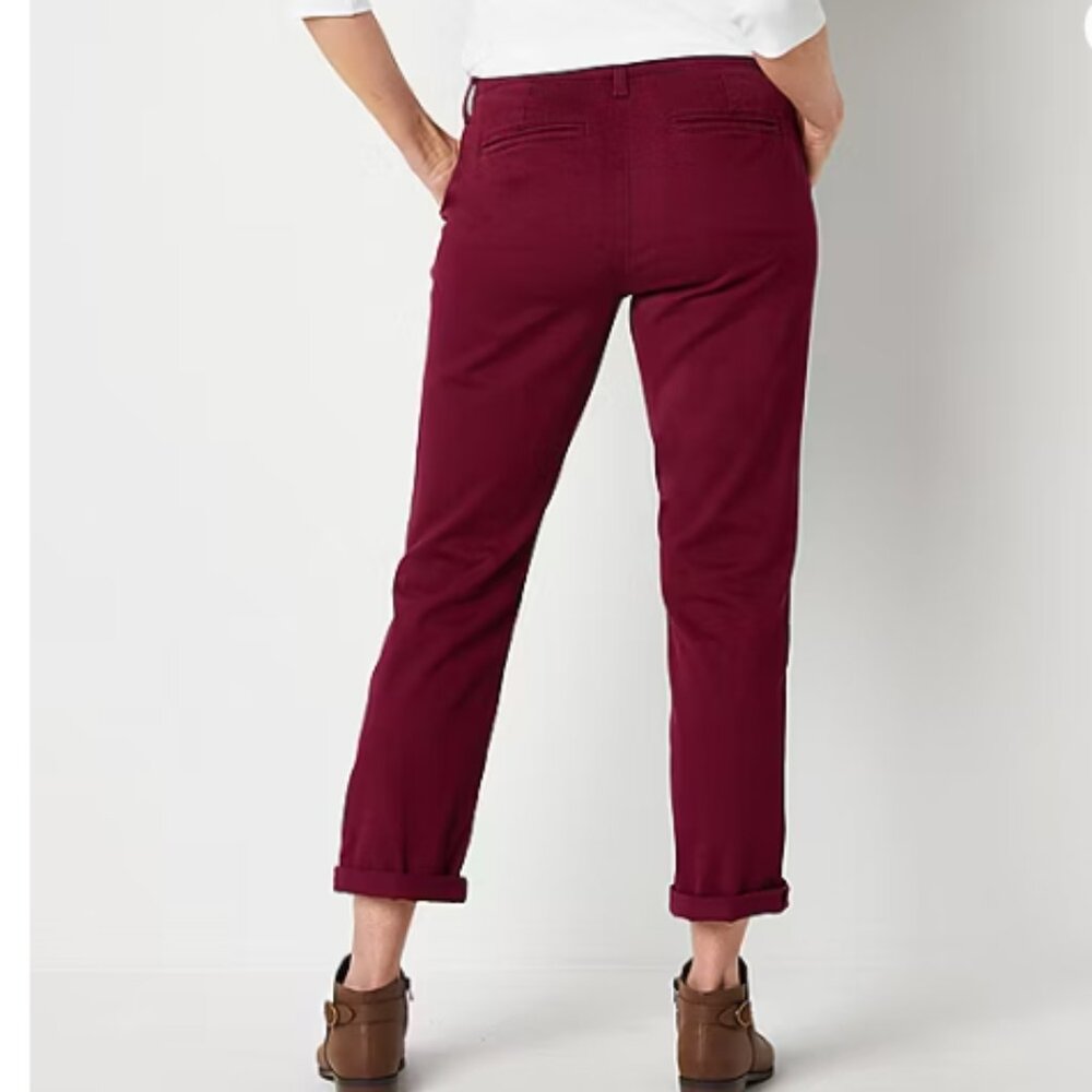 St. John's Bay women's relaxed fit girlfriend chino pant